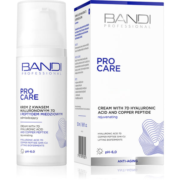 Cream with 7D hyaluronic acid and copper peptide  BANDI Cosmetics UK