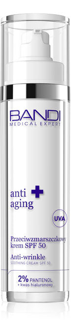 Anti-wrinkle soothing cream SPF 50 container